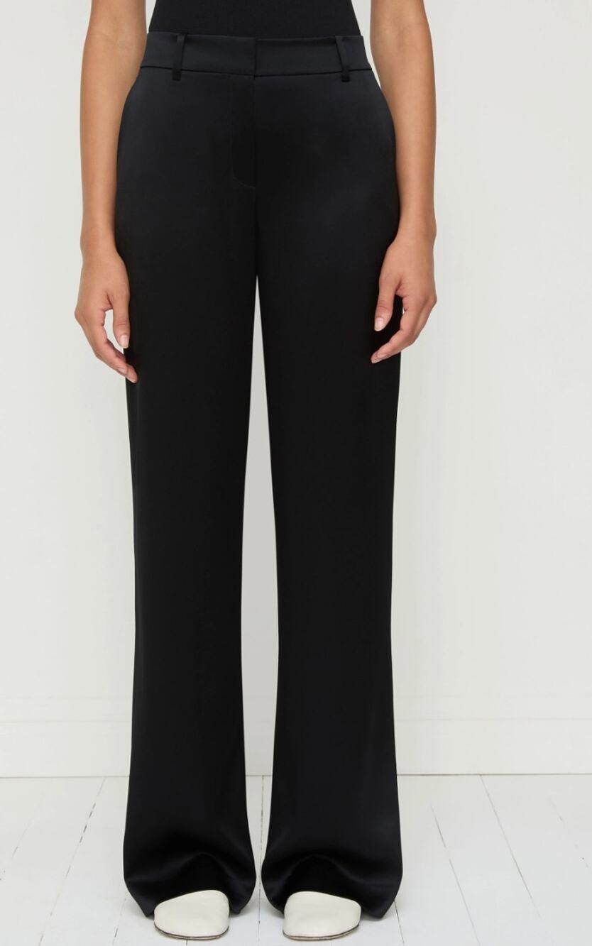 Lafayette 148 Sullivan Pant Black Women's 10 Career Dress Office *Button